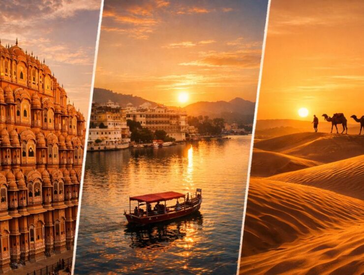 Top places to visit in Rajasthan including Jaipur, Udaipur and Jaisalmer