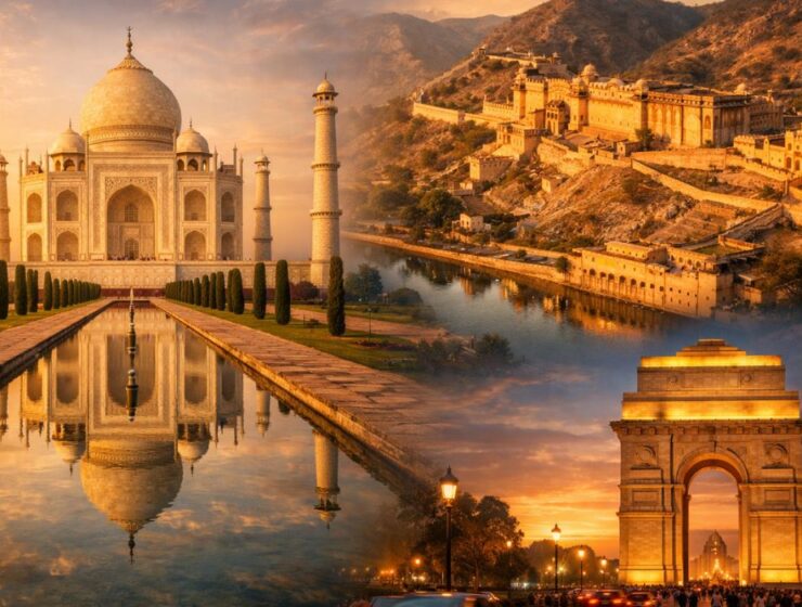 “Golden Triangle itinerary covering Delhi Agra Jaipur with Taj Mahal and Amber Fort”