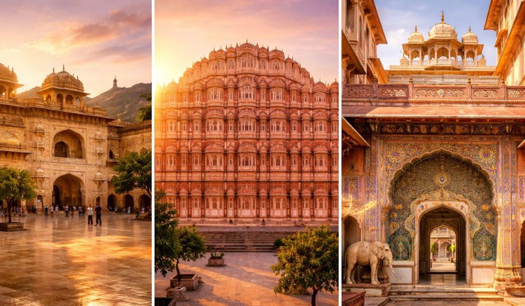“Jaipur Amber Fort Hawa Mahal City Palace travel”
